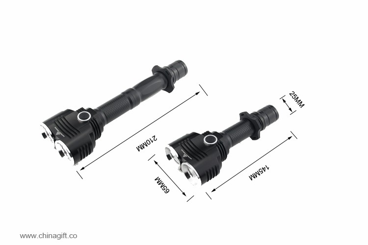 Due Testa Due Lampadine Led Torcia