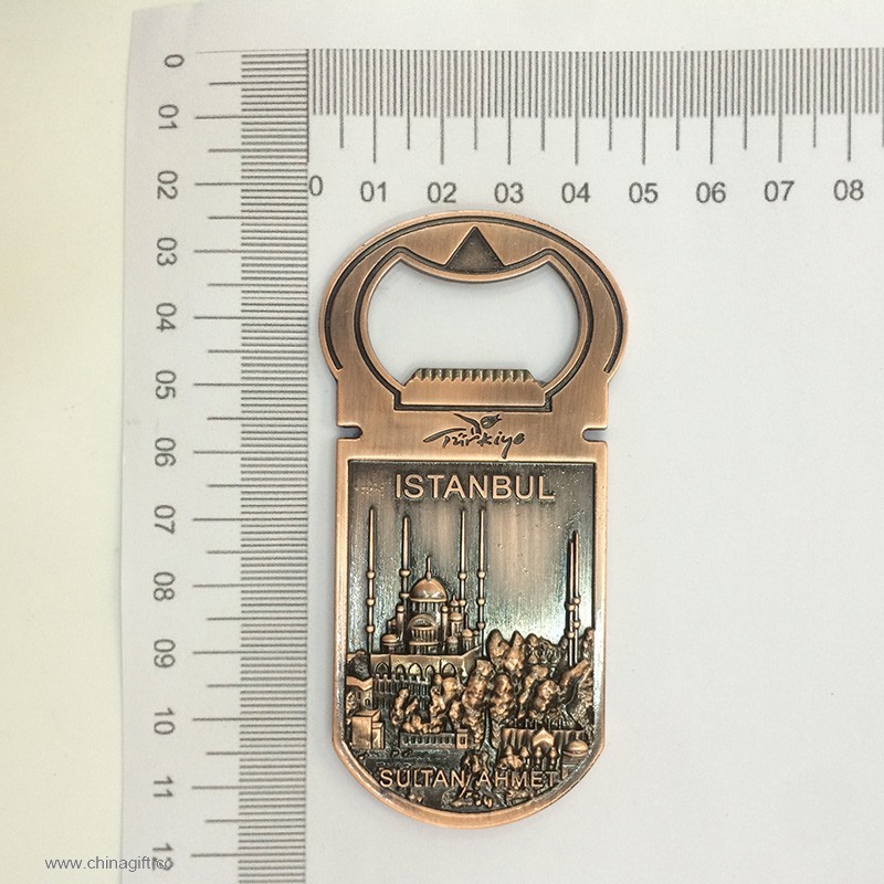  Brons Istanbul Souvenir Metall Ölflaska Öppnare 