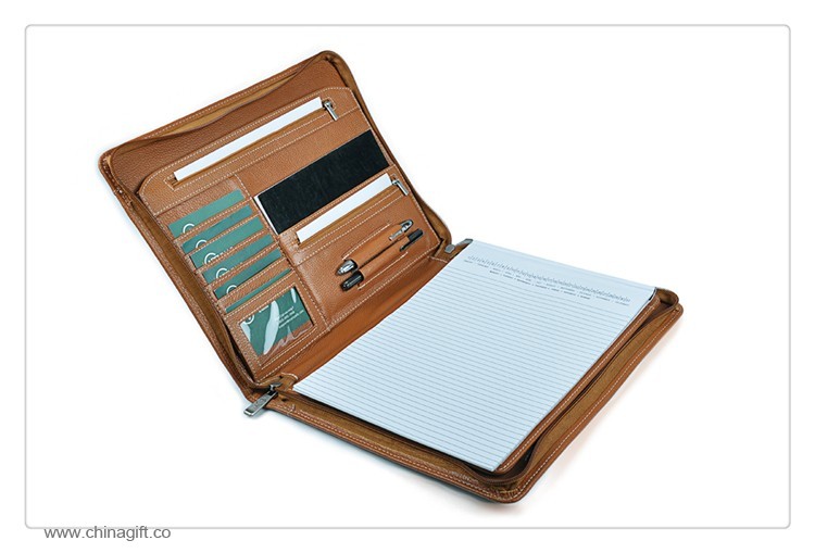 Portfolio With Letter-Size Notepad and Pockets 