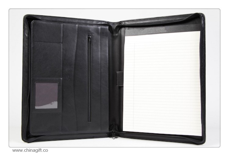 Leder-Portfolio mit Notepad