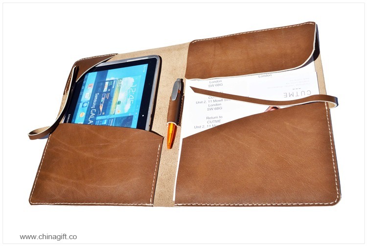  Brown Leather A4 Document Personalized Portfolio Case