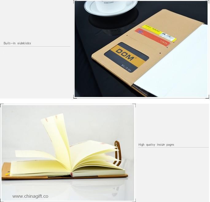 Simple style hard cover notepad book