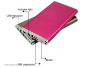 Banque de puissance mobile mince multi couleur 8000mAh avec Câble adapteur images