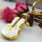 violin shape 8gb metal usb drives with keychain small picture